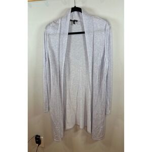 Eileen Fisher Womens XL Light Blue Open Fine Knit Cardigan